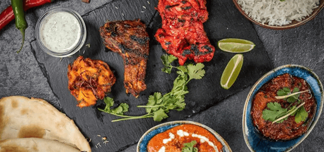Tandoori kød fra det indiske køkken